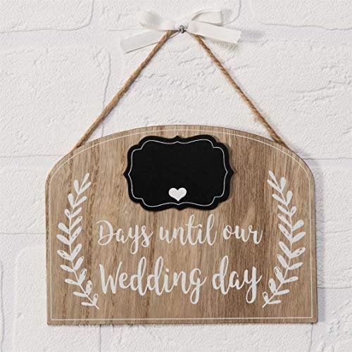 Widdop Love Story Countdown to Our Wedding Plaque, MDF, Bedruckt, 1 Stück