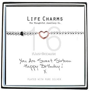 Life Charms Sweet 16 Rose Gold Heart Bracelet