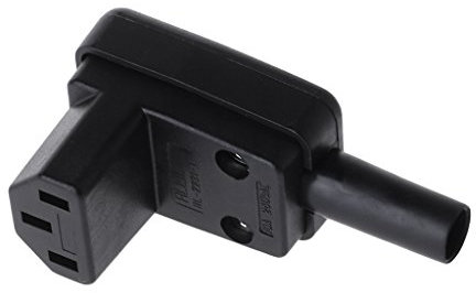 LANDUM 90 Degree Angled IEC 320 C13 Female Plug AC 10A 250V Power Cord Cable Connector