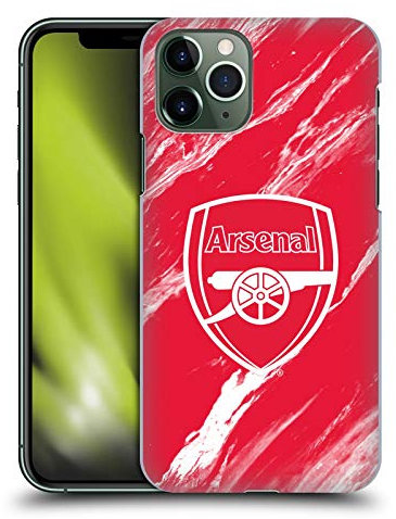 Head Case Designs Officially Licensed Arsenal FC Red Marble Crest Patterns Hard Back Case Compatible With Apple iPhone 11 Pro