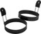 COTEY 3.5 Egg Rings Set of 2 with Silicone Handle, Large Ring for Frying Eggs, Round Mold for English Muffins - Griddle Cooking Shaper for Breakfast
