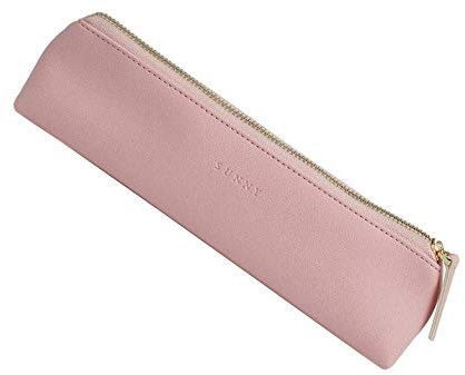 NA Leather Pencil Case Pen Bag Pouch Leather Case Pen Holder Organizer for Students Kids Girls Boys Women