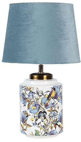 Clayre & Eef Tischlampe blau Polyresin 25 x 25 x 41 cm 6LMC0040