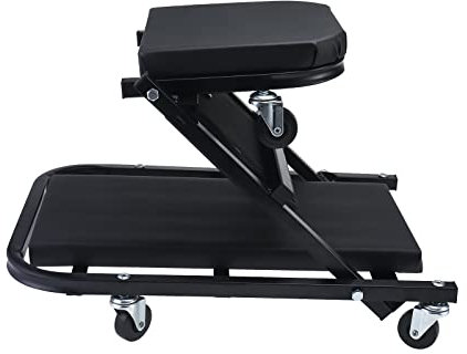 BOOMSTART 2in1 KFZ Rollbrett Werkstatthocker bis 150kg Werkstattliege klappbar 360°drehbar