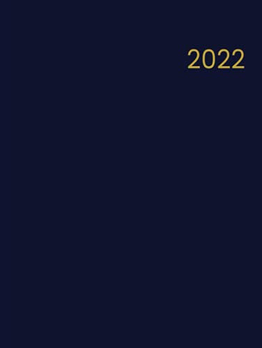 2022: kalender DIN a4 1 tag 1 seite groß | tagesplaner pro tag eine seite - blau