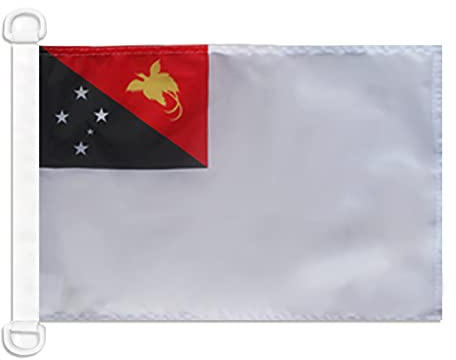 AZ FLAG Papua New Guinea Naval Ensign Boat Flag 45x30 cm Plastic Rings | Outdoor and marine use 12x18 in boat flag weather resistant with double stitched seams and reinforced edges mesh polyester