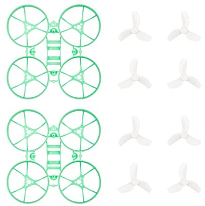 BETAFPV Meteor65 Pro 1S Brushless Whoop Frame Kit Green with 2 Sets 35mm 3-Blade Propeller 1.0mm Shaft White for 65mm Meteor65 Pro 1S Brushless Micro Racing Whoop Drone Quadcopter