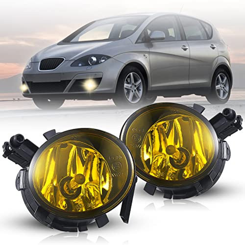 WISGOL Nebelscheinwerfer passt für SEAT Altea(5P1/5P5) 04/2009-up SEAT Ibiza V(6J1/6J5/6J8) 03/2008-03/2012 SEAT Toledo III(5P2) 03/2009-up SEAT Leon(1P1) 04/2009-12/2013 Gelb