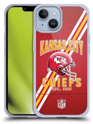 Head Case Designs Offizielle NFL Football Streifen Kansas City Chiefs Logo Art Gel Handyhülle Hülle [Militärischer Schutzgrad] Kompatibel mit Apple iPhone 14