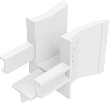 DIWARO. Einlauftrichter passend für Rehau Asa System | Sonderanfertigung | 42 mm x 42 mm | weiß, schwarz oder braun (weiß)