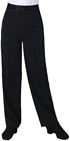Libaobaoyo Boys Kids Latin Ballroom Dance Pants Elastic Waist Professional Jazz Modern Trousers