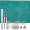 34 PCS Precision Carving Craft Hobby Knife Set and A4 Cutting Mat Set,Art Blade Cutting Exacto Knives Cutting Rulers Tools for Paper,Modelling,Quilting,Sewing,Scrapbook,Fabric