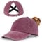 Zylioo Klein Pferdeschwanz Basecap Größe XS-S,Washed Ponytail Kappe Größe 53-56,Criss Cross Golf Cap Kleine Kopf