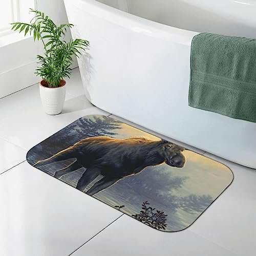 Northern Moose Kieselgur Badematte 50 x 80 cm, super saugfähig, schnell trocknend, rutschfest, Duschmatte, Badezimmer, Badematte für Dusche, Badezimmer, Badewanne