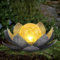 Lampe solaire d'extérieur - Décoration de jardin - Décoration de jardin - Étanche - Fleurs de lotus - Décoration de jardin - Boule en verre - Lampe solaire d'extérieur - Pour jardin, pelouse, allée