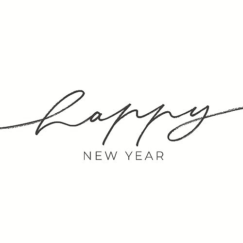 20 Servietten Weihnachten Einfach Happy New Year als Tischdeko. Papierservietten mit Motiv. Auch für Decoupage und Serviettentechnik 33x33cm
