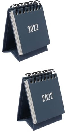 ABOOFAN 2 Stück 2021 Schreibtischkalender Notizblock Mini-kalender Für 2021 Büro Schreibtisch Notizblock Schulkalender Grau