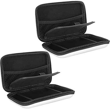 2 Stück Tragbare Aufbewahrungstasche Tragetasche Eva-Schutzhülle für 3DS XL 3DS LL 3DS-Spielkonsole Schutztasche für 3DS XL 3DS LL 3DS Game Hard Undertake Upgraded Eva (Silber