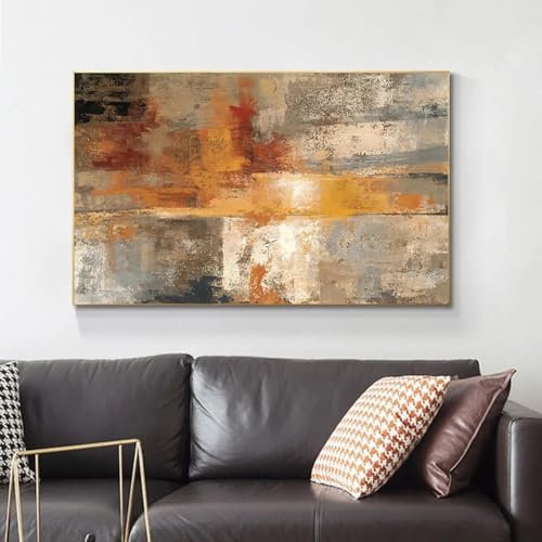Bereit zum Aufhängen von Bildern, abstrakte Wandkunst, Poster, Leinwanddrucke, moderne Gemälde, Druck auf Leinwand für Wohnzimmerdekoration, 50 x 70 cm, mit Goldrahmen