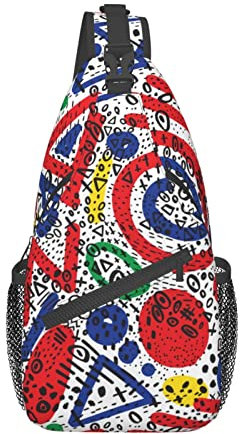 351 Casual Daypack 80Er 90Er Brusttasche Mehrzweck Umhängetasche Grosse Kapazität Sling Rucksack Für Wander Camping Laufen