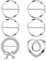 Abeillo 6 Stück T Shirt Clips,Metal Gürtelschnalle Damen,Schnalle Schal Seidenschal Ring Saum Knoten Hemd Krawattenklammer,Runder Kleidungs Eckknopf für Frauen und Mädchen