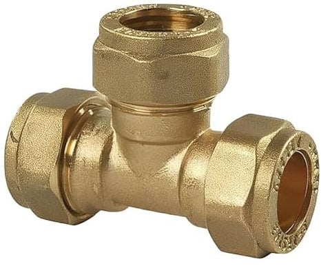 22mm Compression Equal Tee - Bag of 2
