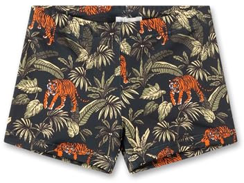 Sanetta Jungen-Badehose grau Tiger | Bequeme und schnell trocknende Badehose aus recyceltem Polyester-Mix für Jungen. Bademode für Kinder