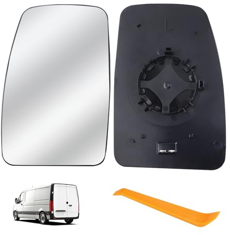 Spiegelglas Ersatz für Renault Master 2010-2021, Opel Movano 2010-2023 | Ersatzspiegelglas Fahrerseite für Nissan NV400 2010-2021 Beheizbar Außenspiegel Rückspiegelglas Seitenspiegelglas - Links