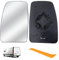 Verre de Rétroviseur Pemplacement pour Renault Master 2010-2021/Opel Movano 2010-2023/Nissan NV400 2010-2021 Chauffant Asphérique avec Plaque de Support Rétroviseur Extérieur Réglable(Gauche)