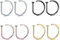 WUFGWBD 8 Pieces Nose & Lip Piercing Ring, D-Shaped, 4 Colors, Stainless Steel, 0.8*8Mm