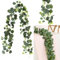 2 Pezzi di Ghirlanda Fiori Ghirlanda Edera Artificiale Eucalyptus Garland Eucalipto Artificiale Realistico e Flessibile, Rimovibile, Adatto a Qualsiasi Scena