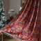 USTIDE Red Ethnic Boho Curtain 1 Panel Bedroom Semi Blackout Jacquard Curtain with Macrame Decor Farmhouse Vintage Chic Curtains Hippie Aztec Geometric Curtain,150x220cm