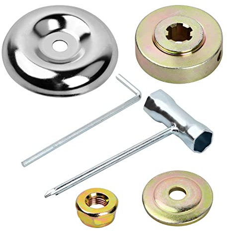 6 Piezas Accesorios para Desbrozadoras de Metal, Universales Accesorio Adaptador de Cuchilla, Adecuado para Repuestos de Desbrozadoras y Cortacésped, Fijación de Tuercas de Cuchilla