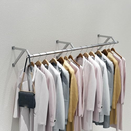 Industrielles Rohr-Wandgarderobe und Regalsystem – Metall-Hänge-Display für Einzelhandel, Waschküche und gewerbliche Nutzung