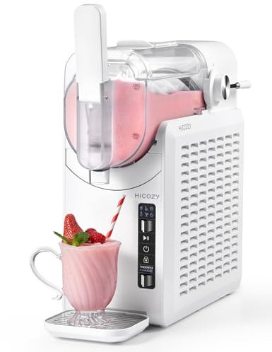 HiCOZY F1 Slushie Machine, Professional Frozen Drink Maker, Slushy Machine for Home, No Ice Needed, Self-Cleaning, 5 Presets for Milkshakes, Cocktail, Frappes, and More