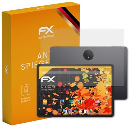 atFoliX Displayfolie kompatibel mit TCL NxtPaper 14 Schutzfolie, entspiegelnde und stoßdämpfende FX Folie (2X)