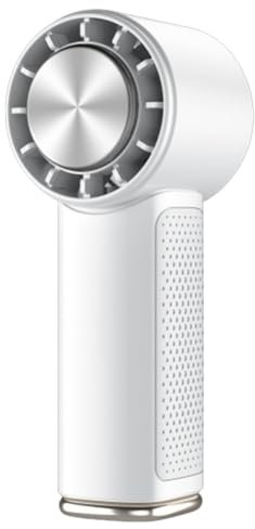 Huudngeje Portable Handheld Fan Mini Air Conditioner Fan,Ice Cooling Mode with Speed Wind,2000mAh USB Rechargeable White,B