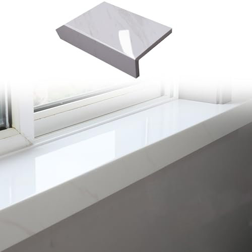 HPIRFYE Acrylique Composite Blanc Housse de Rebord de fenêtre en Acrylique découpable et décoratif