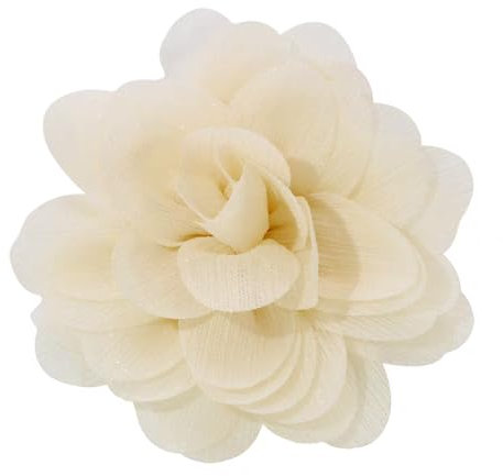 100mm Broches De Fleurs Pour Femme Très Grand Rose Tissu Satin Épinglette Revers Délicat Tissu Satin Broche Camélie Fleurs Pour Soirée De Mariage Vêtements De Danse Accessoires Bijoux (Beige)