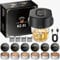 Anosuwa Whiskey Smoker Set - Cocktail Smoker Set mit 6 Holzspänen, 4 Whisky Stones.Perfekte Whiskey Geschenke für Männer für Geburtstage, Weihnachten, Jahrestage (ohne Butan)
