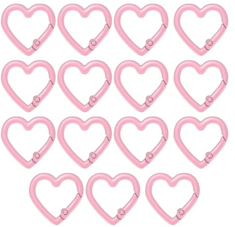 TIXIPEM Heart Shaped Snap Clip - Trigger Keychain Clip Spring Snap Hook Use for Backpacks Key Chains