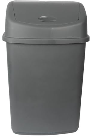 Jolie Max Extra Large Bin with Swing Lid (55L) Plastic Dustbin with Flip Top Lid - Recycling Waste Management - Ideal for Home and Office - Easy to Clean, Recycle Rubbish Bin. (Anthracite)