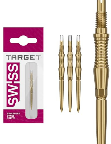 Target Darts Swiss Point Storm Dart Points, RST (3 Pack Set of Tips) 30MM – Gold | Change Dart Points, Swiss Storm Points, Professional Darts Accessories