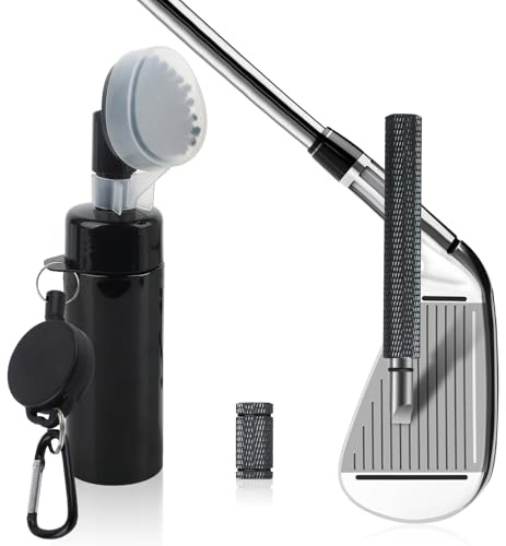 iewrtcin Golf Club Cleaner Brush, Golf Groove Sharpener | Retractable Clip Tool Suitable for U & V-Grooves, Efficient Cleaning Hold 5oz of Water