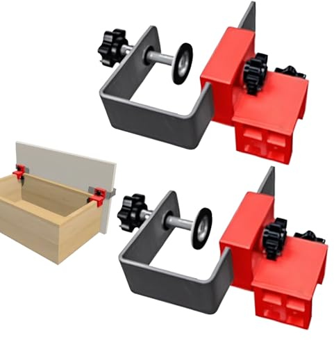 BommFu Serre-joints pour Montage de Meubles | Clips de montage pour façade d'armoire,Gabarit de Perçage Réglable pour Fixation Meuble Cuisine Travail Bois Menuiserie