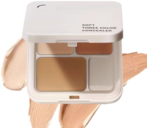 Concealer-Palette mit 3 Farben, multifunktionaler Concealer, Concealer, langer Halt, Unreinheiten, Rötungen, Make-up auf der Haut