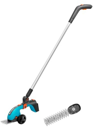 Gardena Akku-Gras- und Strauchschere Set PowerCut 20/18V P4A Solo (ohne Akku) inkl. Stiel und Räder (14752-55)