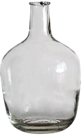 Transparente Bauchiger Form und Schmaler Öffnung Glasvase | Glas, Kreative Ausführung, für Büro und Restaurant, Geeignet für Pflanzen, Zweige, Dekoration