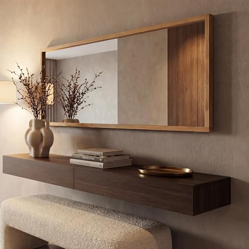 MCA Spiegel HWC-P56 120x50x2cm Glas Massiv-Holz Eiche