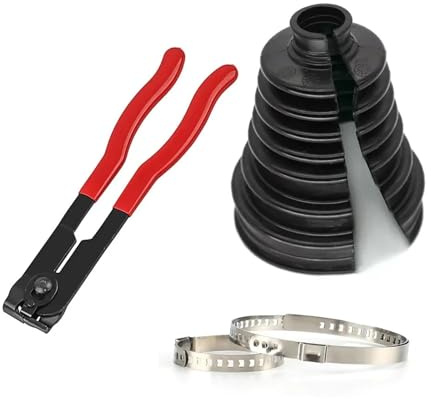 Kit Cuffia Giunto Omocinetico Universale Divisa, Soffietti Esterni In Gomma Elastica Per Albero Di Trasmissione, Facile Da Montare Con Clip E Pinze Per(Boot plier)